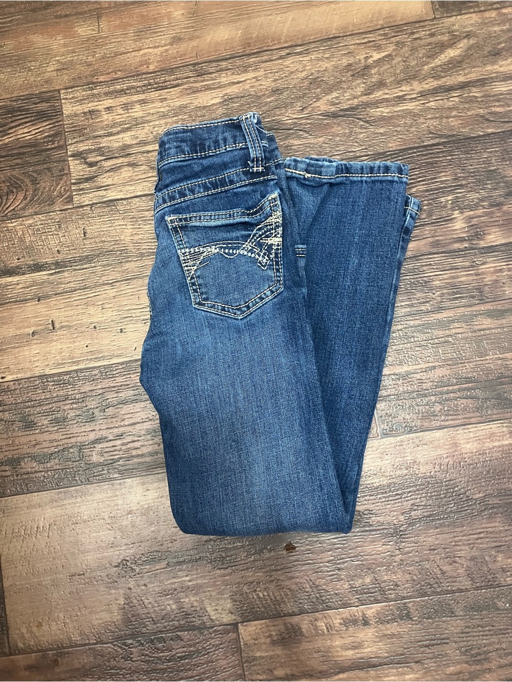 Wrangler Blue Denim Jeans with Adjustable Waistband